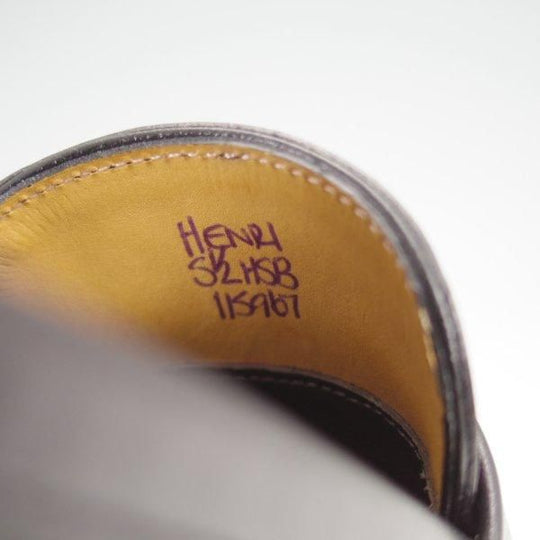 極美品★ジョンロブ SIZE 5.5【貴重★エルメス別注/HERMES/ミュージアムカーフ】HENRI/H513ラスト/コインローファー/黒/JOHN LOBB★m846