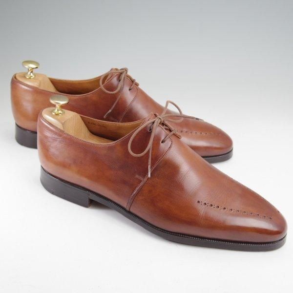 ★(仏)ベルルッティ SIZE 9.5【貴重★タトゥ・コレクション/茶系パティーヌ】ダービーシューズ/カーフ/メンズ/Berluti★m848