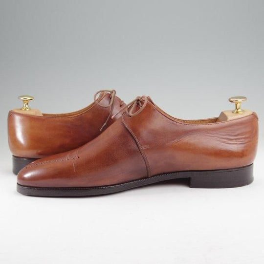 ★(仏)ベルルッティ SIZE 9.5【貴重★タトゥ・コレクション/茶系パティーヌ】ダービーシューズ/カーフ/メンズ/Berluti★m848