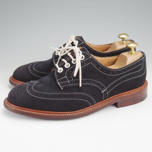 極上★トリッカーズ SIZE 6【定価￥132,000-★BOURTON/バートン】M5633/カントリーシューズ/スエード/紺/Tricker's★m850