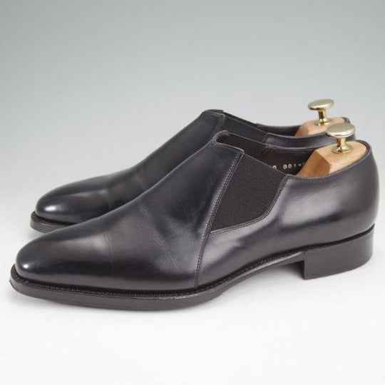 極上★三陽山長 SIZE 6.5【定価￥80,300-★純正シューツリー付き/容之介/YONOSUKE】R309ラスト/サイドエラスティック/カーフ/黒★m852