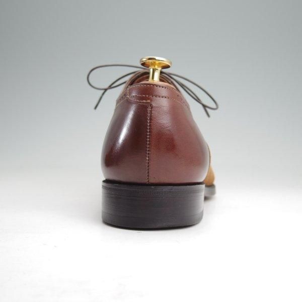 極上★(英)グレンソン 8.5F【コンビ仕様★クォーターブローグ】カーフ×スエード/濃茶×茶/メンズ/GRENSON★m853