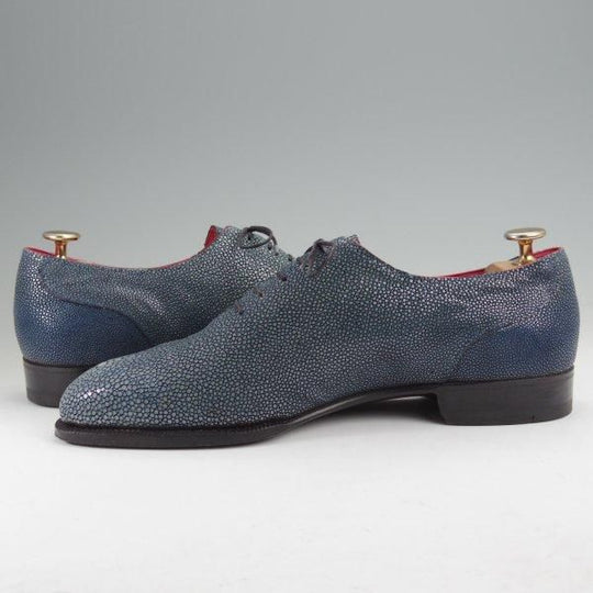 極美品★(伊)エンツォ・ボナフェ SIZE 40.5【オーダー時価格40万円程度★ガルーシャ(エイ革)/純正ツリー付】9分仕立て/Enzo Bonafe★m855