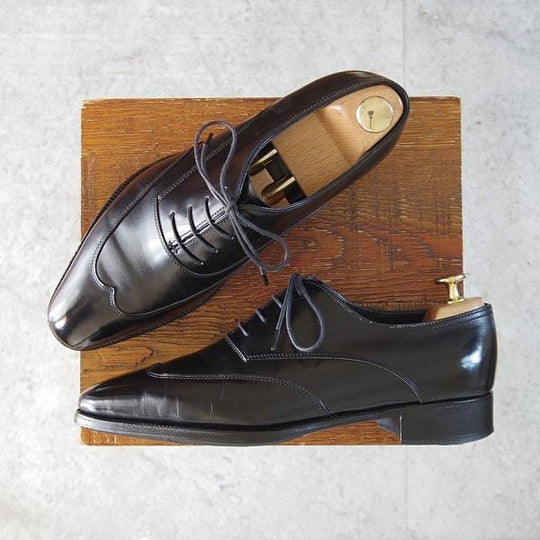 極上★ジョンロブ 6E【現行定価30万円以上★プレステージライン/WOODCOTE/8000ラスト】ブラインドブローグ/カーフ/黒/JOHN LOBB★m857