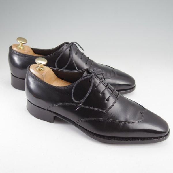 極上★ジョンロブ 6E【現行定価30万円以上★プレステージライン/WOODCOTE/8000ラスト】ブラインドブローグ/カーフ/黒/JOHN LOBB★m857