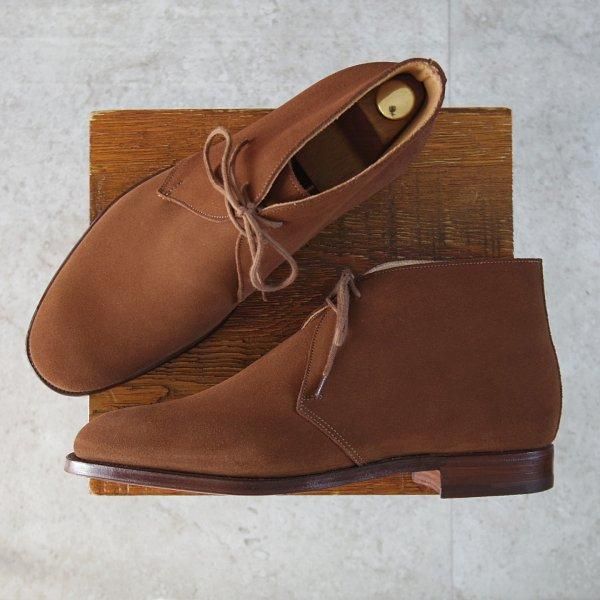 未使用★クロケット&ジョーンズ 8E【定価￥104,500-★CHERTSEY/チャッカブーツ】224ラスト/スエード/茶/メンズ/Crockett&Jones★m858