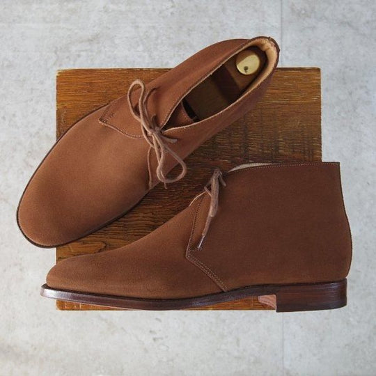 未使用★クロケット&ジョーンズ 8E【定価￥104,500-★CHERTSEY/チャッカブーツ】224ラスト/スエード/茶/メンズ/Crockett&Jones★m858