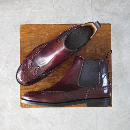 美品★チャーチ(レディース) SIZE 35【定価￥176,000-★KETSBY WG/サイドゴアブーツ】ポリッシュドバインダーカーフ/赤茶/Church's★m860
