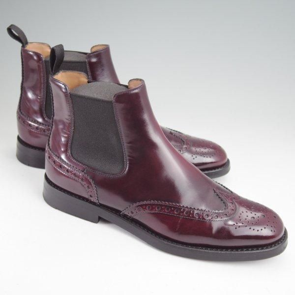 美品★チャーチ(レディース) SIZE 35【定価￥176,000-★KETSBY WG/サイドゴアブーツ】ポリッシュドバインダーカーフ/赤茶/Church's★m860