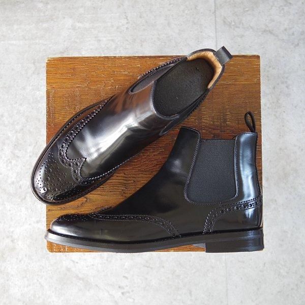 極美品★チャーチ(レディース) SIZE 35【定価￥176,000-★KETSBY WG/サイドゴアブーツ】ポリッシュドバインダーカーフ/黒/Church's★m861