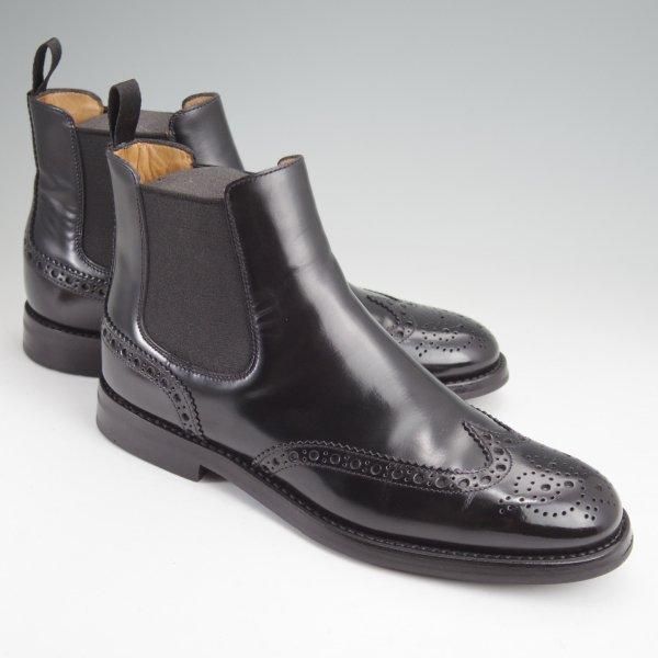極美品★チャーチ(レディース) SIZE 35【定価￥176,000-★KETSBY WG/サイドゴアブーツ】ポリッシュドバインダーカーフ/黒/Church's★m861
