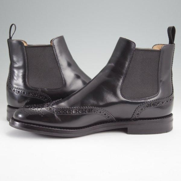 極美品★チャーチ(レディース) SIZE 35【定価￥176,000-★KETSBY WG/サイドゴアブーツ】ポリッシュドバインダーカーフ/黒/Church's★m861
