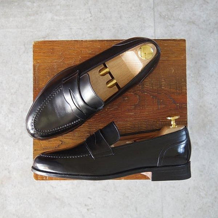 未使用★チャーチ 55F/UK5.5【デッドストック品★旧チャーチ/SALISBURY/93ラスト】ソールズベリー/コインローファー/黒/Church's★m866