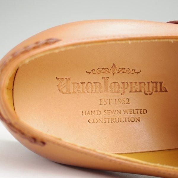 未使用★ユニオンインペリアル SIZE 7【ハンドソーンウェルテッド製法★サイドレース/U1104】カーフ/茶/メンズ/Union Imperial★m868