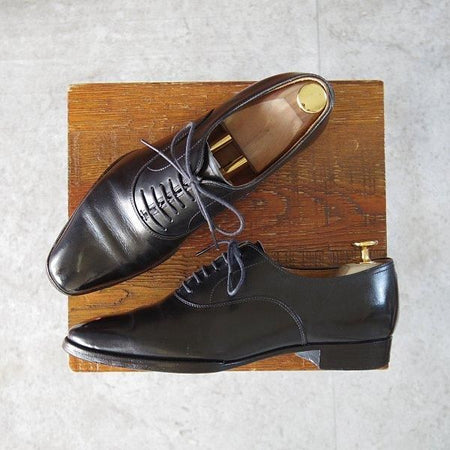 極上★Oriental/オリエンタル SIZE 5【定価￥59,400-★ベベルドグッドイヤー/JANIS】BIANCOラスト/プレーントゥ/ボックスカーフ/黒★m873