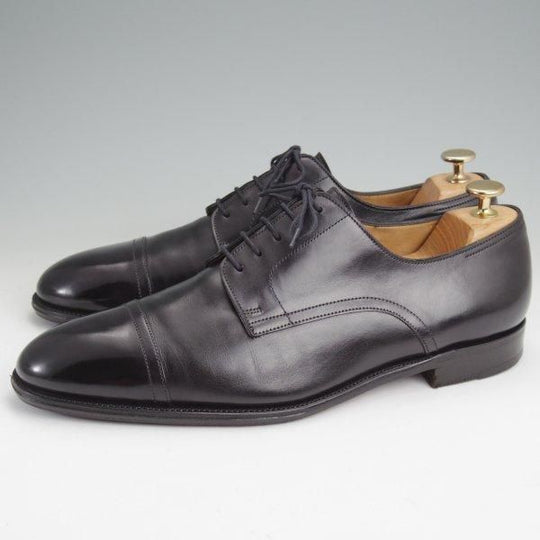 極上★ジョンロブ SIZE 43/UK9程度【貴重★エルメス別注/HERMES/ミュージアムカーフ】H103ラスト/JUD/ストレートチップ/黒/JOHN LOBB★m876