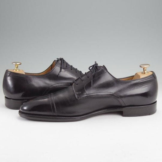 極上★ジョンロブ SIZE 43/UK9程度【貴重★エルメス別注/HERMES/ミュージアムカーフ】H103ラスト/JUD/ストレートチップ/黒/JOHN LOBB★m876