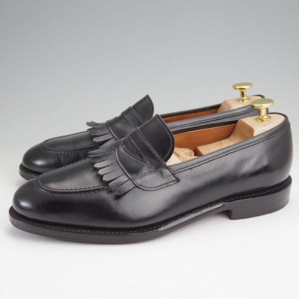 極上★(米)アレンエドモンズ 7.5E【(米)ラルフローレン別注★POLO Ralph Lauren】コインローファー(キルト)/黒/ALLEN EDMONDS★m880