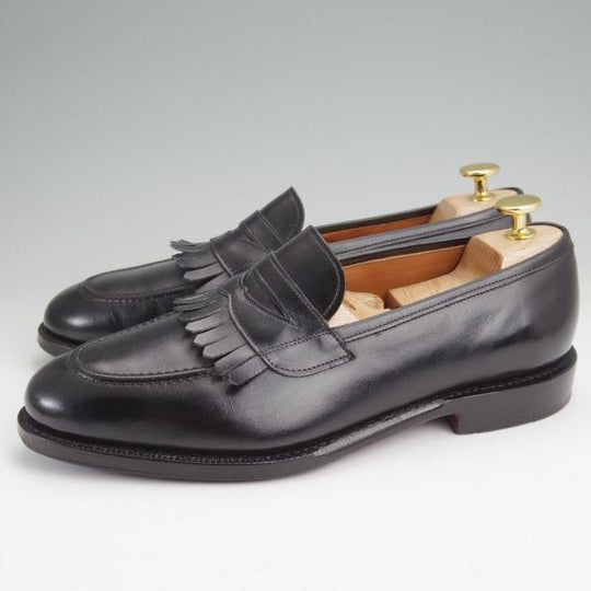 極上★(米)アレンエドモンズ 7.5E【(米)ラルフローレン別注★POLO Ralph Lauren】コインローファー(キルト)/黒/ALLEN EDMONDS★m880