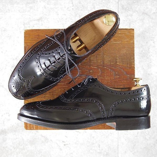 極美品★チャーチ 90F/UK9【定価￥176,000-★BURWOOD/バーウッド】81ラスト/フルブローグ/黒/メンズ/Church's★m882