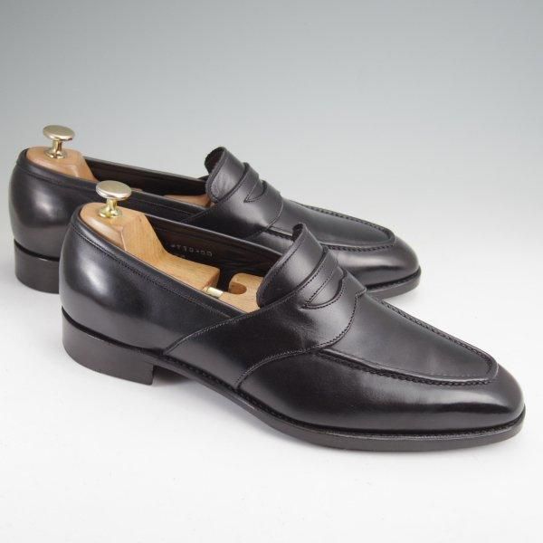 極上★三陽山長 SIZE 9【定価￥80,300-★流也/RYUYA/R3010ラスト】コインローファー/フルストラップ/カーフ/黒/Sanyo Yamacho★m885