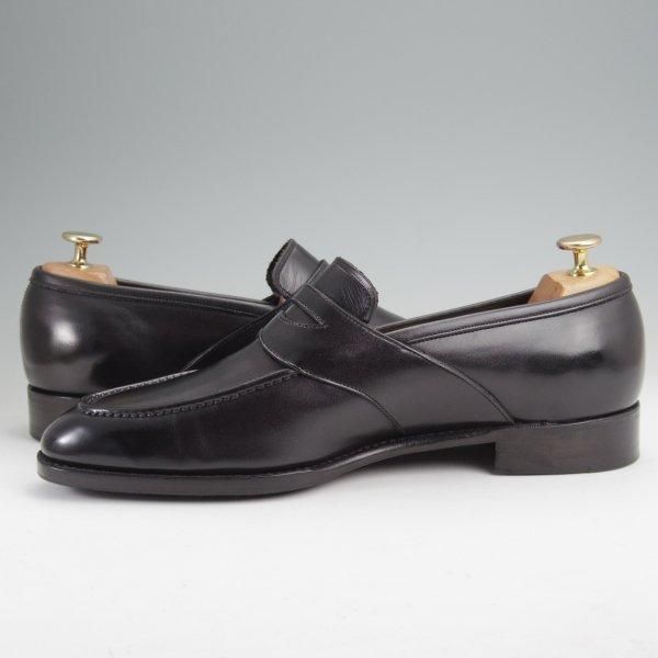 極上★三陽山長 SIZE 9【定価￥80,300-★流也/RYUYA/R3010ラスト】コインローファー/フルストラップ/カーフ/黒/Sanyo Yamacho★m885