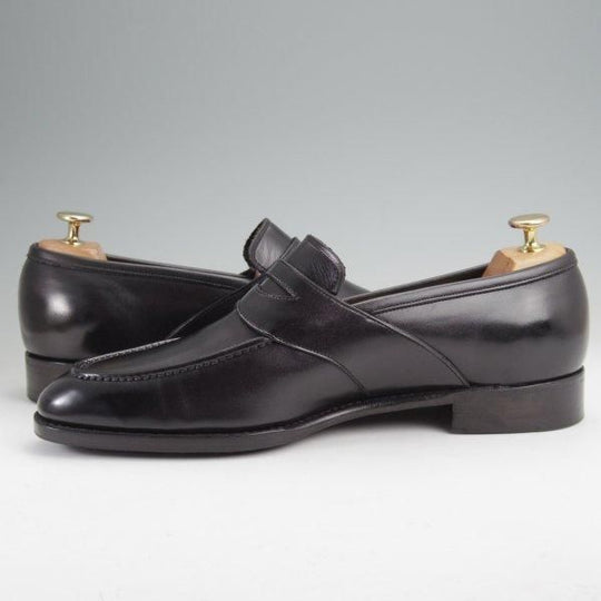 極上★三陽山長 SIZE 9【定価￥80,300-★流也/RYUYA/R3010ラスト】コインローファー/フルストラップ/カーフ/黒/Sanyo Yamacho★m885