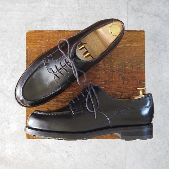 美品★J.M.ウエストン 6D【定価￥168,300-★ゴルフ/GOLF】641/31ラスト/Uチップ/ボックスカーフ/黒/メンズ/Weston/ウェストン★m890