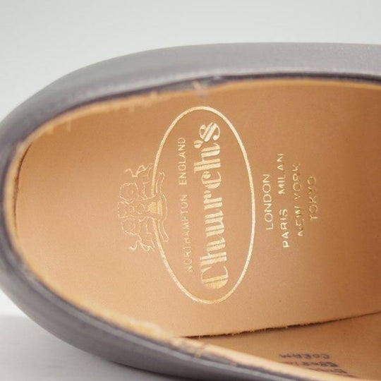 未使用★チャーチ 85F/UK8.5【現行5都市ロゴ★CORAM/プレーントゥ】119ラスト/コーラム/カーフ/黒/メンズ/Church's★m891