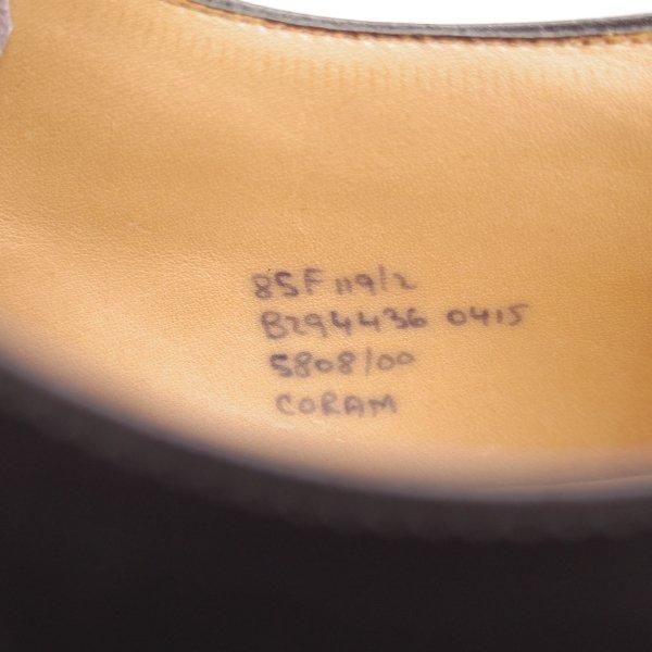 未使用★チャーチ 85F/UK8.5【現行5都市ロゴ★CORAM/プレーントゥ】119ラスト/コーラム/カーフ/黒/メンズ/Church's★m891