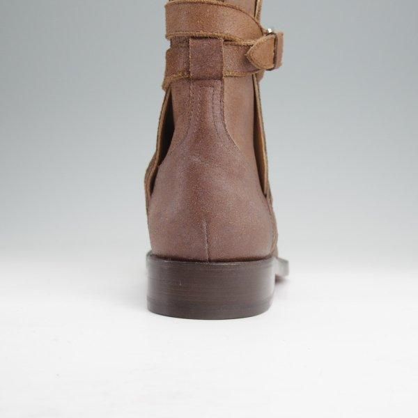 未使用★(伊製)HERMES/エルメス SIZE 39.5【ブラックラピド製法★ジョッパーブーツ】バケッタレザー/濃茶/メンズ★m893