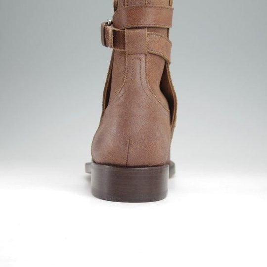 未使用★(伊製)HERMES/エルメス SIZE 39.5【ブラックラピド製法★ジョッパーブーツ】バケッタレザー/濃茶/メンズ★m893