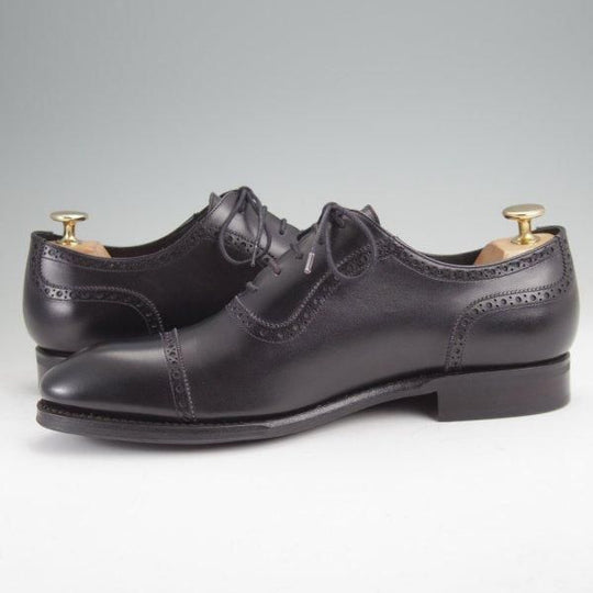 未使用★TLB Mallorca/ティーエルビー SIZE 7.5(左)/7(右)【現行定価6万円以上★クォーターブローグ/697】ALANラスト/カーフ/黒★m898