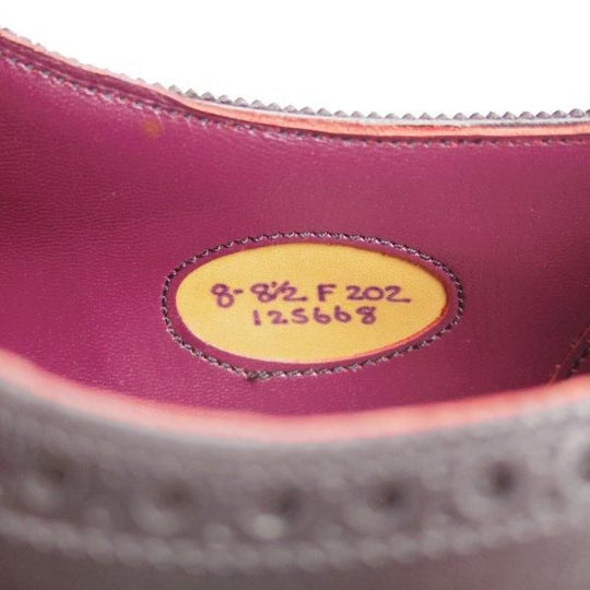 極美品★エドワードグリーン 8F【MTO価格30万円程度★MALVERN/純正ツリー付】マルバーン/202ラスト/フルブローグ/黒/EDWARD GREEN★m904