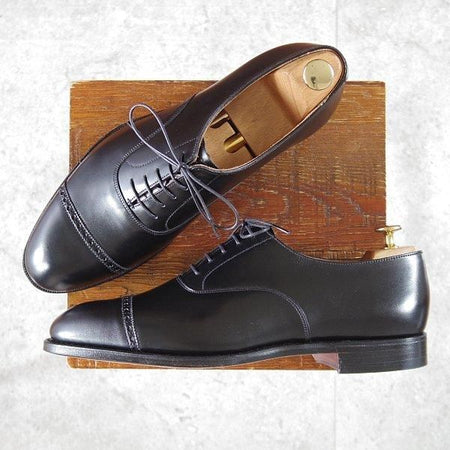 未使用★クロケット&ジョーンズ 9.5E【定価￥99,000-★マスターロイド/CURZON/ハンドグレード】カーフ/黒/メンズ/Crockett&Jones★m912