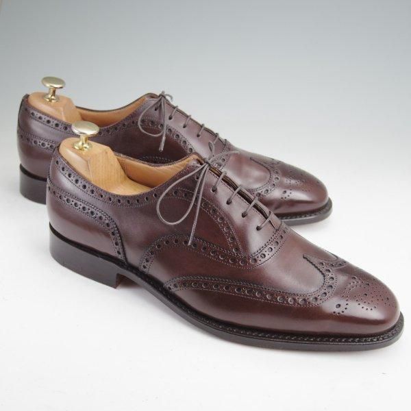 極美品★チャーチ 85F/UK8.5【現行定価￥176,000-★チェットウィンド/CHETWYND】173ラスト/フルブローグ/EBONY/濃茶/Church's★m915