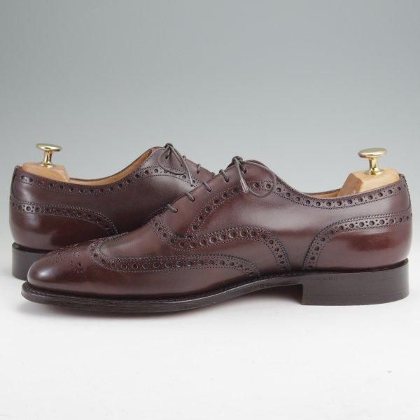 極美品★チャーチ 85F/UK8.5【現行定価￥176,000-★チェットウィンド/CHETWYND】173ラスト/フルブローグ/EBONY/濃茶/Church's★m915