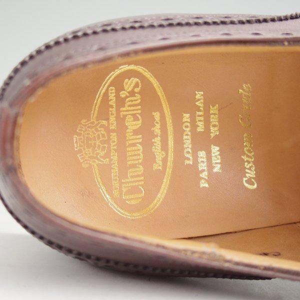 極美品★チャーチ 85F/UK8.5【現行定価￥176,000-★チェットウィンド/CHETWYND】173ラスト/フルブローグ/EBONY/濃茶/Church's★m915