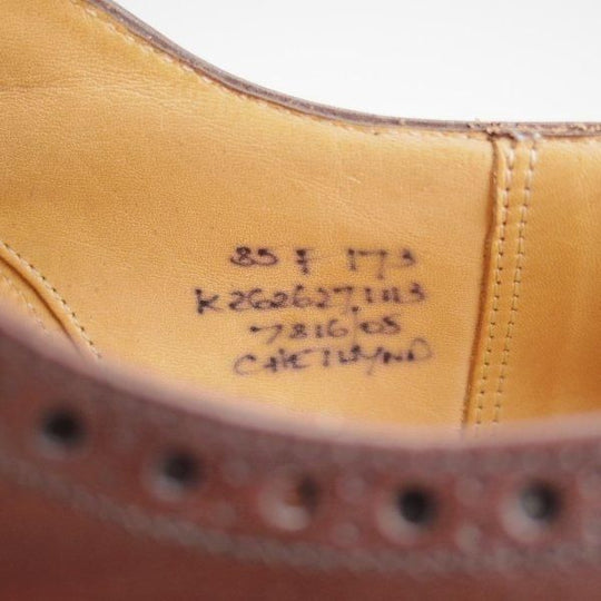 極美品★チャーチ 85F/UK8.5【現行定価￥176,000-★チェットウィンド/CHETWYND】173ラスト/フルブローグ/EBONY/濃茶/Church's★m915