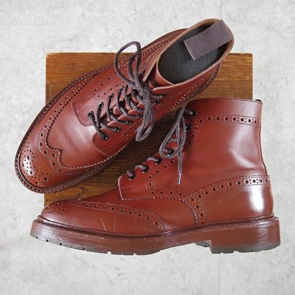 極上★トリッカーズ SIZE 7.5【定価￥143,000-★ユニオンワークス別注/ストウ/STOW】5634/カントリーブーツ/カーフ/茶/Tricker's★m917
