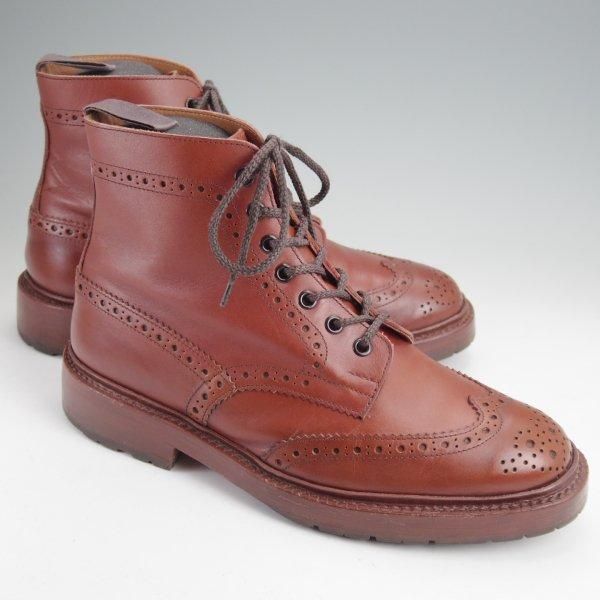 極上★トリッカーズ SIZE 7.5【定価￥143,000-★ユニオンワークス別注/ストウ/STOW】5634/カントリーブーツ/カーフ/茶/Tricker's★m917