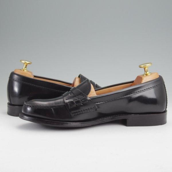 美品★チャーチ(レディース) SIZE 35.5【コインローファー★ANNIE/アニー】ポリッシュドバインダーカーフ/黒/Church's★m938