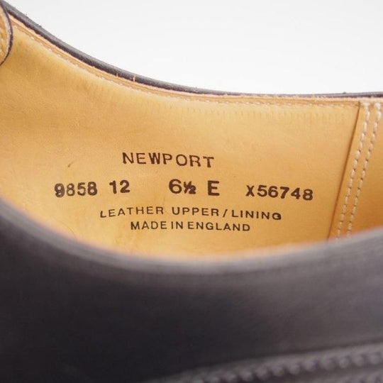 未使用★クロケット&ジョーンズ 6.5E【ダイナイトソール仕様★NEWPORT/341ラスト】ニューポート/Uチップ/カーフ/黒/Crockett&Jones★m941