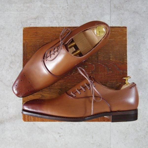 未使用★ユニオンインペリアル SIZE 6【ハンドソーンウェルテッド製法★サイドレース/U1104】カーフ/茶/メンズ/Union Imperial★m942