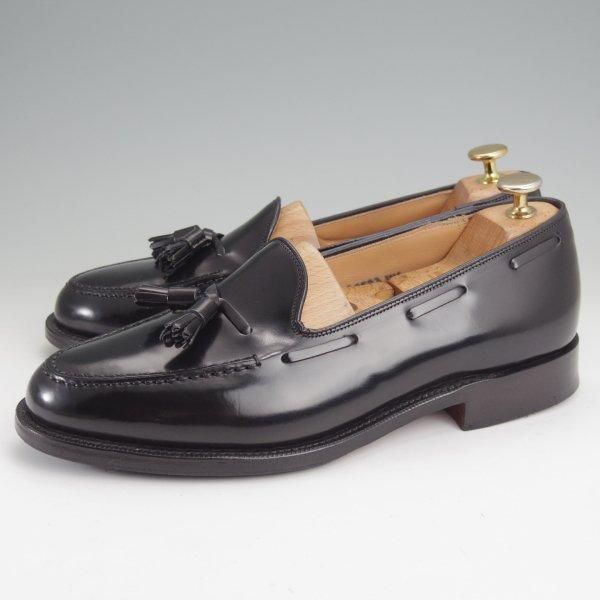 極美品★チャーチ 80F/UK8【現行5都市ロゴ★KEATS 2/タッセルローファー】93ラスト/ポリッシュドバインダーカーフ/黒/Church's★m944