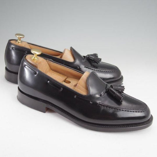 極美品★チャーチ 80F/UK8【現行5都市ロゴ★KEATS 2/タッセルローファー】93ラスト/ポリッシュドバインダーカーフ/黒/Church's★m944