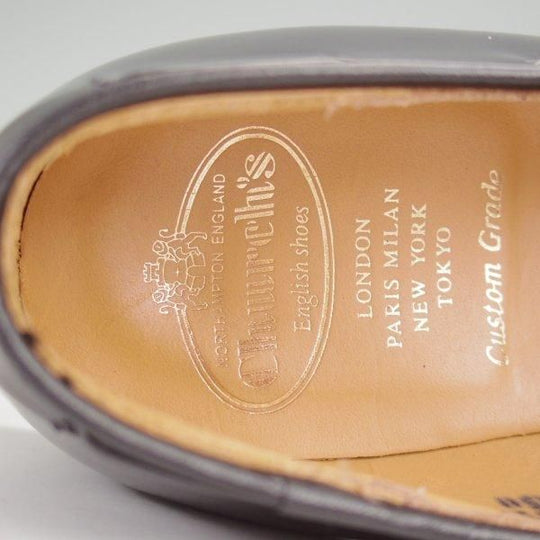 極美品★チャーチ 80F/UK8【現行5都市ロゴ★KEATS 2/タッセルローファー】93ラスト/ポリッシュドバインダーカーフ/黒/Church's★m944