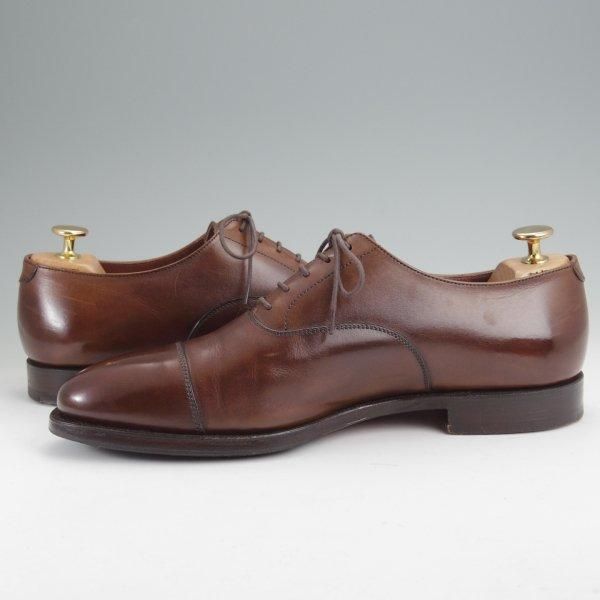 極上★クロケット&ジョーンズ 7.5E【現行定価10万円以上★KENT/ケント/341ラスト】ストレートチップ/カーフ/濃茶/Crockett&Jones★m949