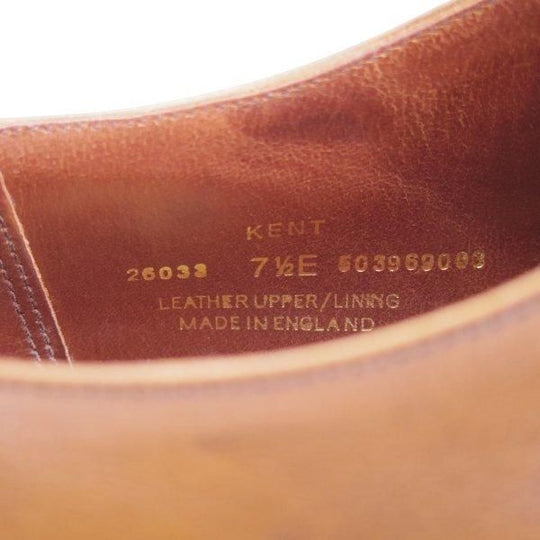 極上★クロケット&ジョーンズ 7.5E【現行定価10万円以上★KENT/ケント/341ラスト】ストレートチップ/カーフ/濃茶/Crockett&Jones★m949