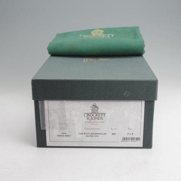 極上★クロケット&ジョーンズ 7.5E【現行定価10万円以上★KENT/ケント/341ラスト】ストレートチップ/カーフ/濃茶/Crockett&Jones★m949